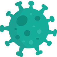 Teal virus icon